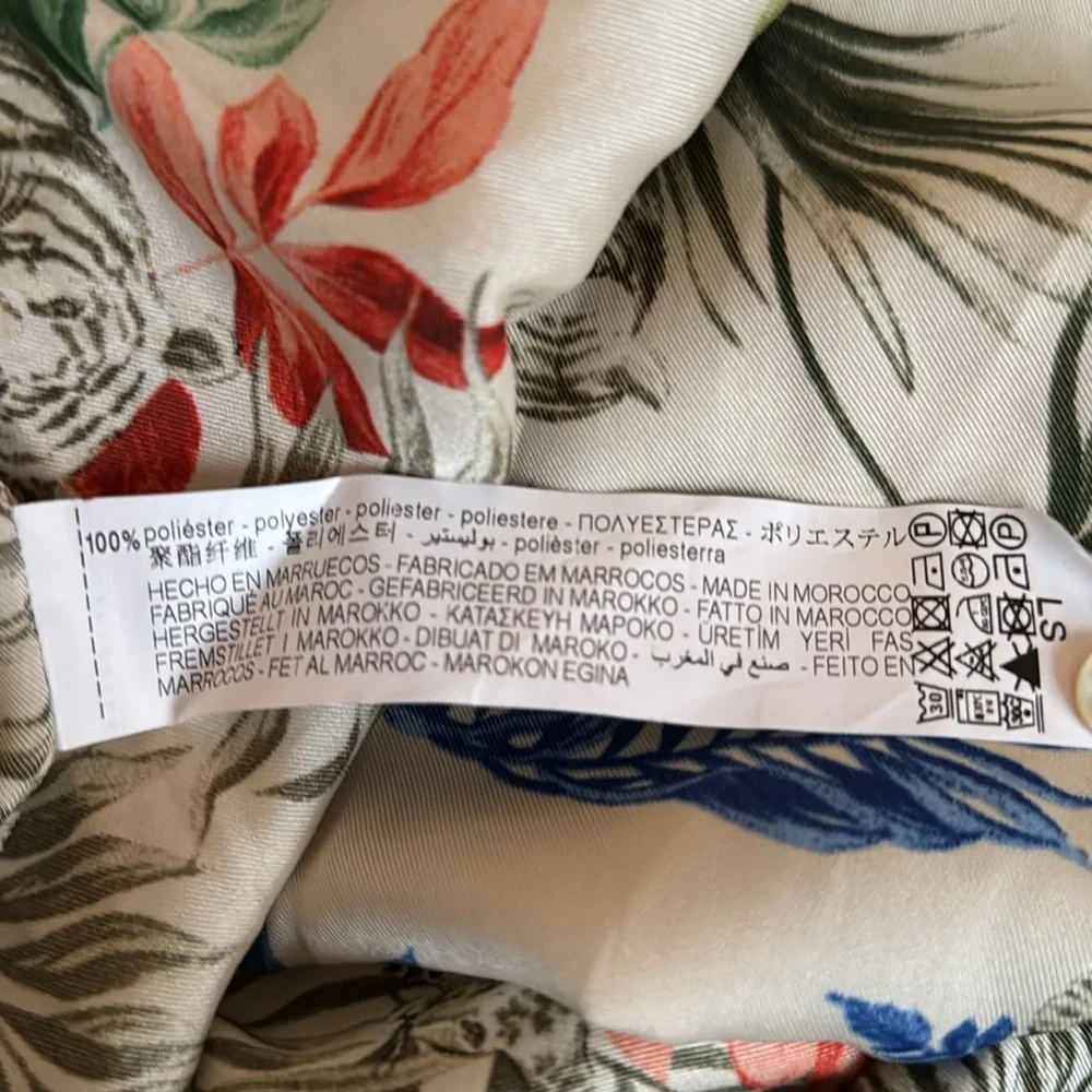 𝐙𝐀𝐑𝐀 Oversized tropical print shirt dress Size M - Picture 7 of 10